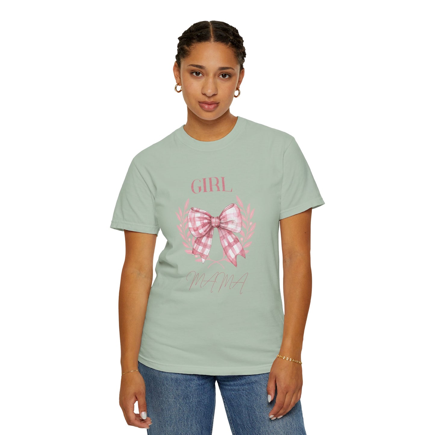 Girl Mama T-Shirt | Floral Bow Design | Perfect for Mother's Day Coquette