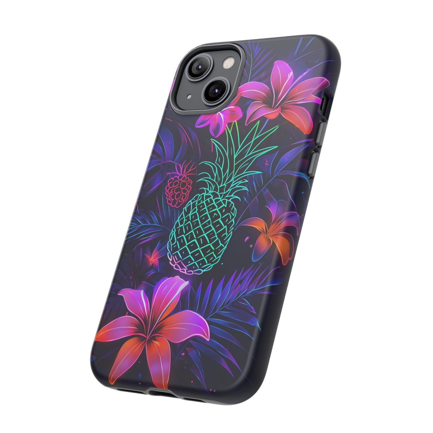 Tough Cases - Tropical Neon Floral iPhone Case