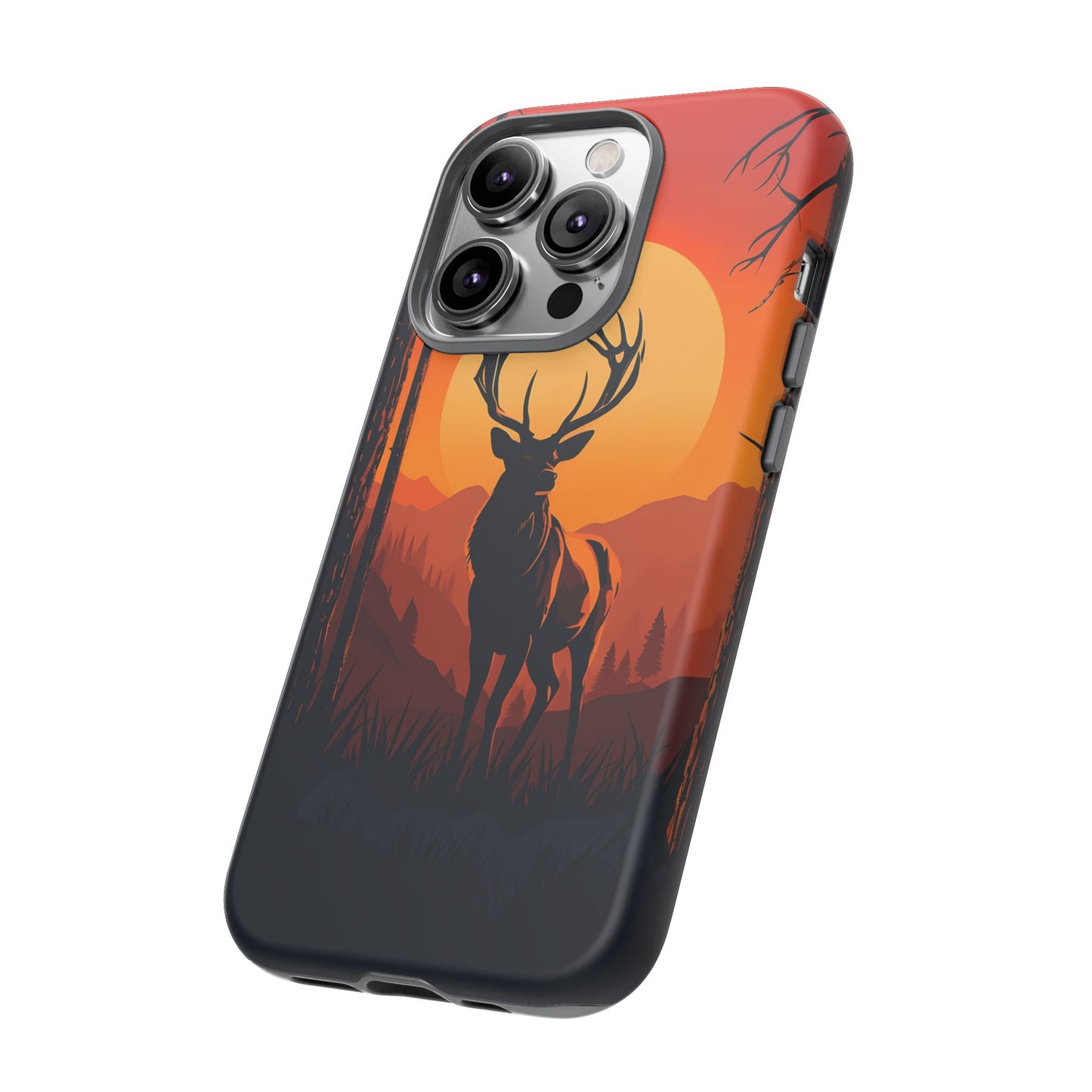 Wildlife Phone Case - Stag and Sunset Design for Nature Lovers