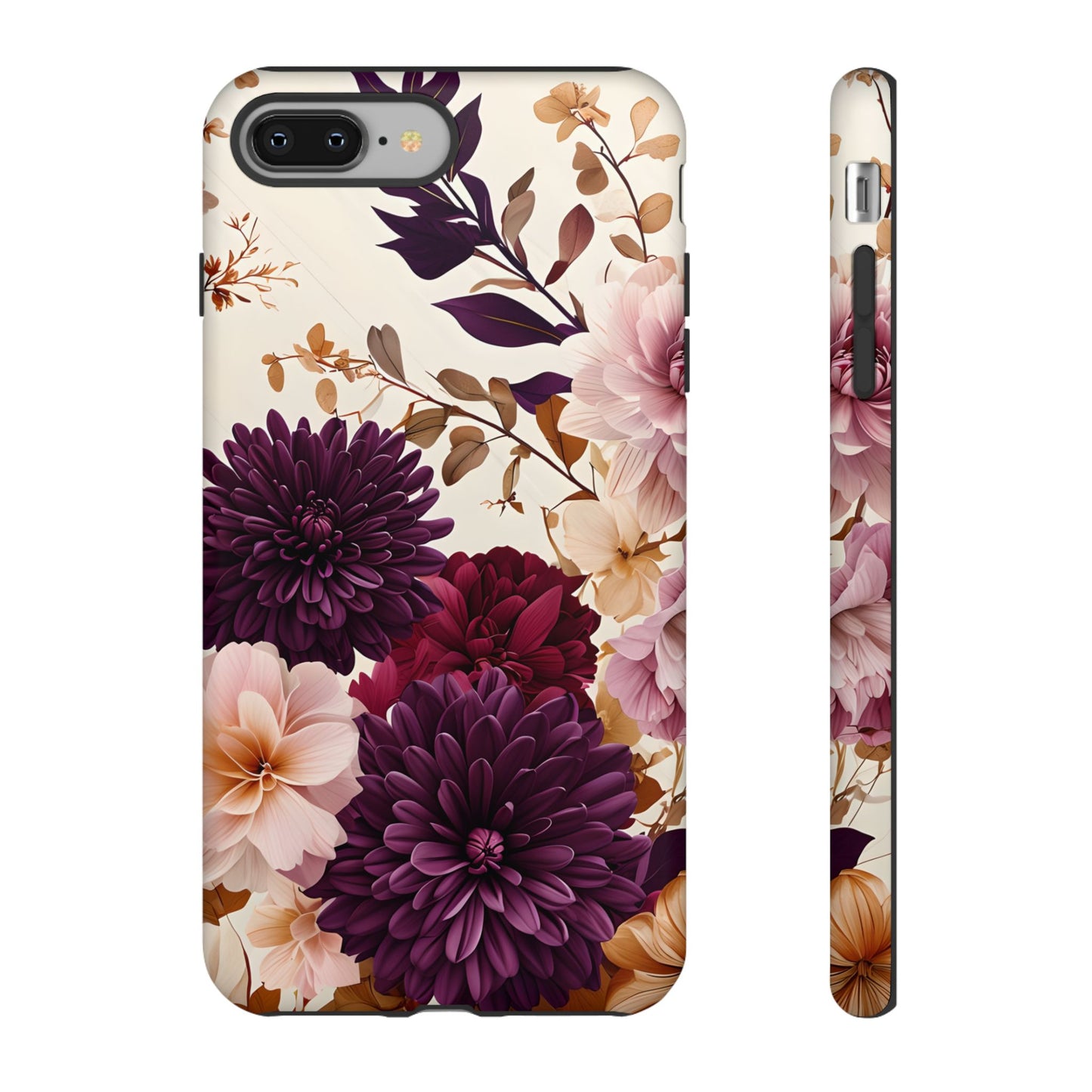 Floral Tough Phone Case - Elegant Design for iPhones & Androids