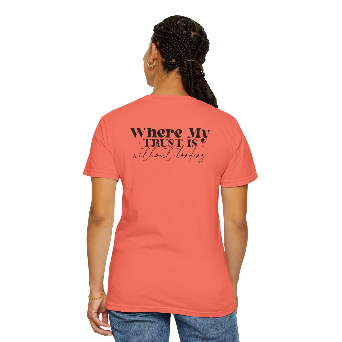 Inspirational Unisex Garment-Dyed T-Shirt - 'Spirit Lead Me' & 'Where My Trust Is'