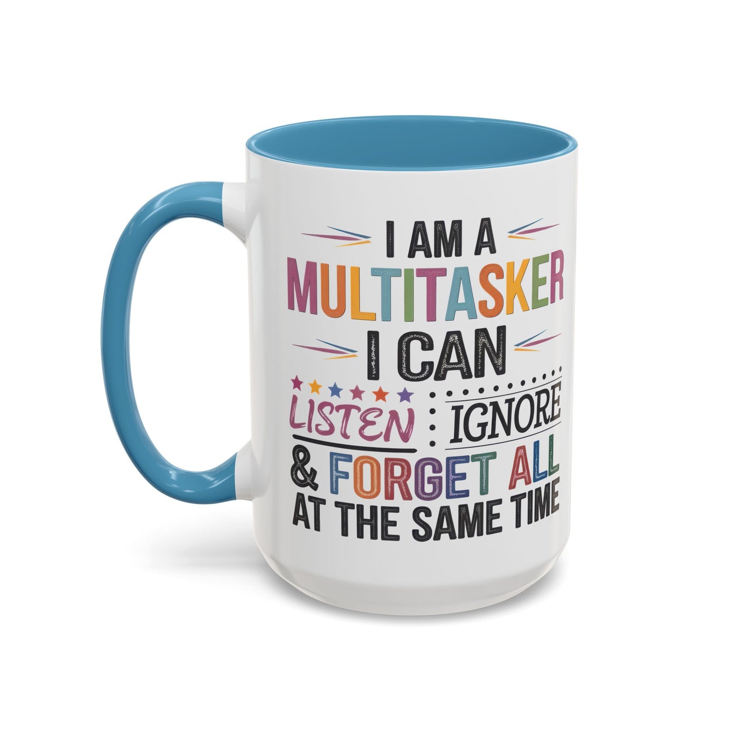 Multitasker Coffee 15oz Mug - Fun Accent Mug for Busy Beverages