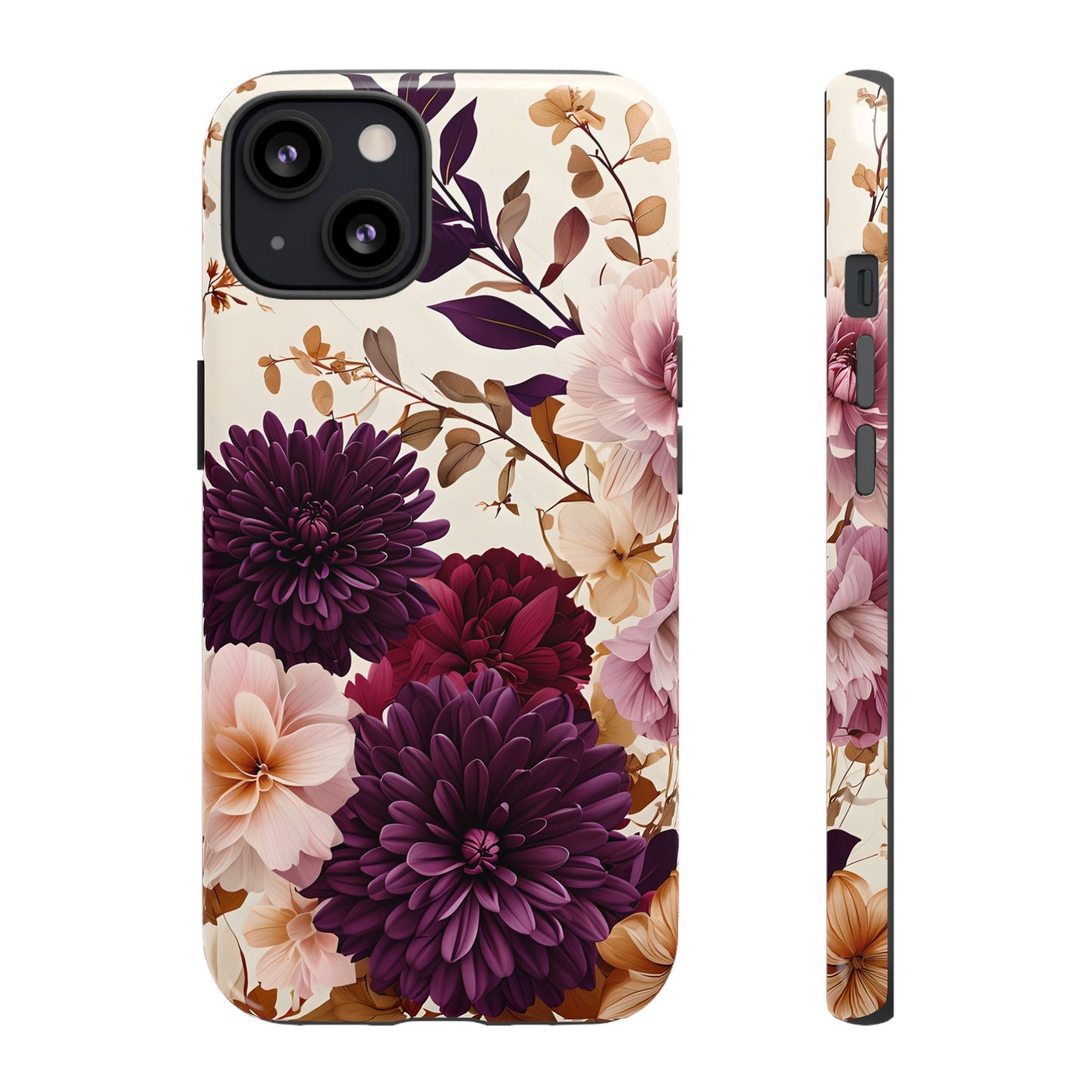 Floral Tough Phone Case - Elegant Design for iPhones & Androids