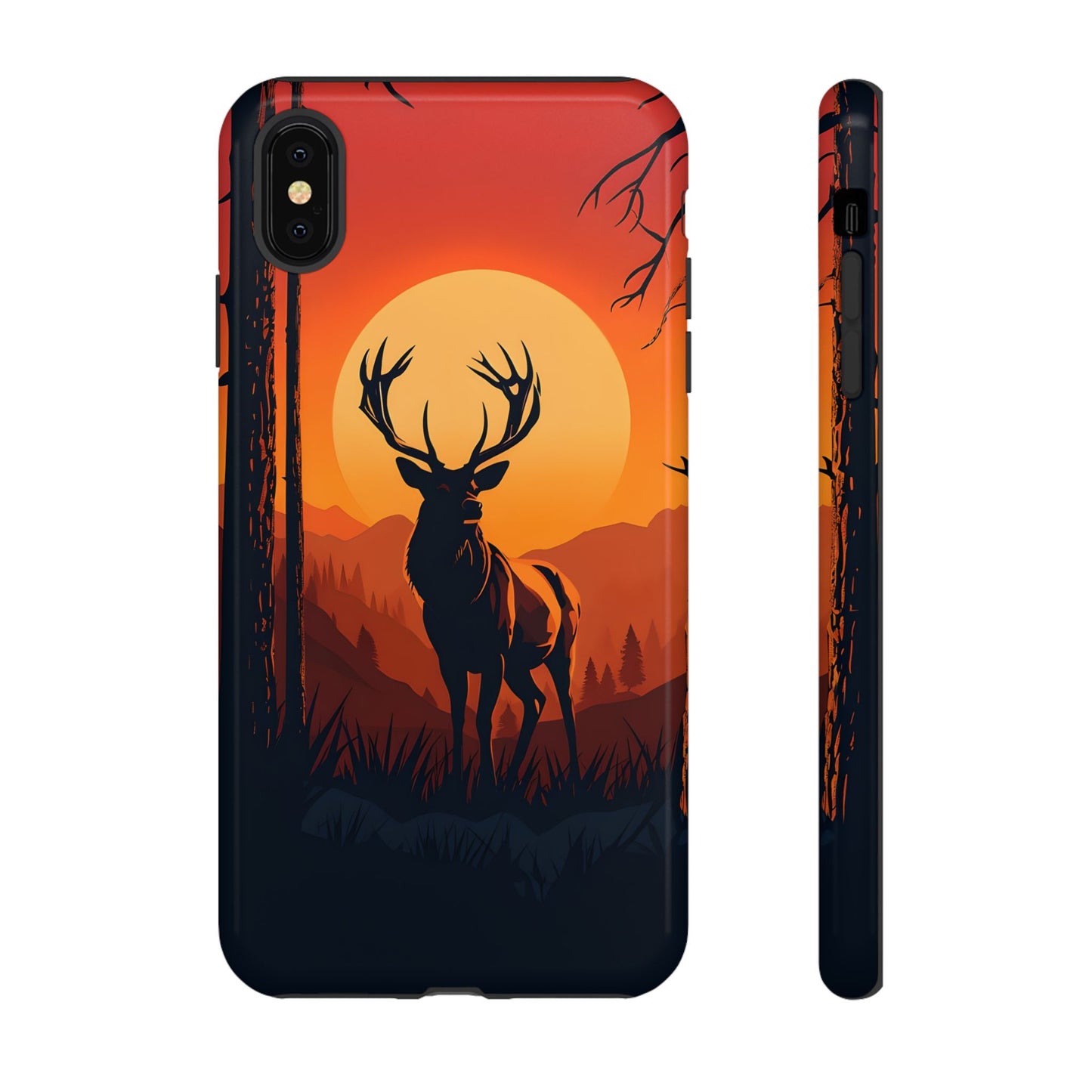 Wildlife Phone Case - Stag and Sunset Design for Nature Lovers