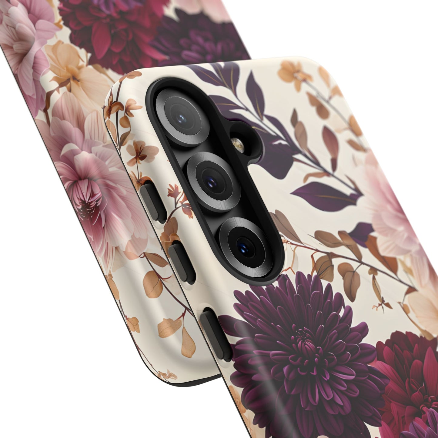 Floral Tough Phone Case - Elegant Design for iPhones & Androids