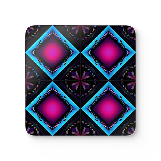 Vibrant Corkwood Coaster Set - Stylish Drink Coasters for Home Decor