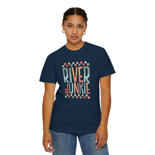 River Junkie Unisex Garment-Dyed T-Shirt - Perfect for Adventure Lovers
