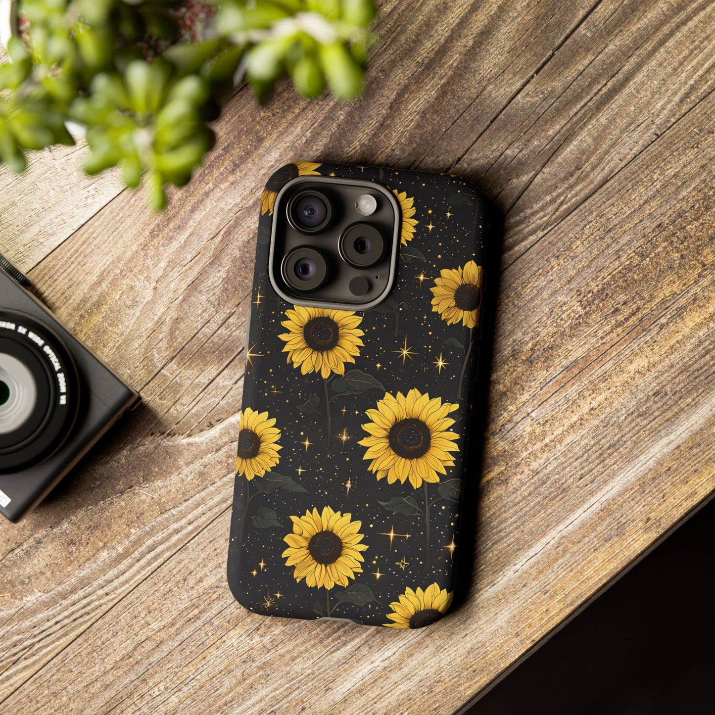 Sunflower Galaxy Tough Case - Durable Phone Cover with Floral Design