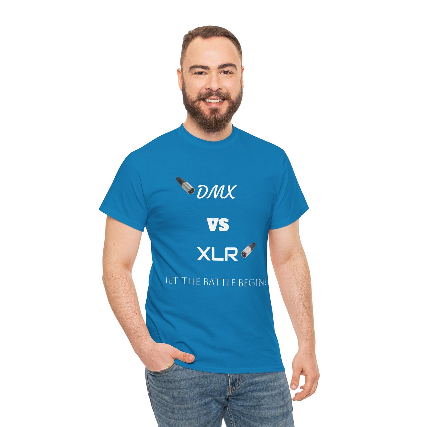 DMX vs XLR Battle Graphic Unisex Heavy Cotton Tee