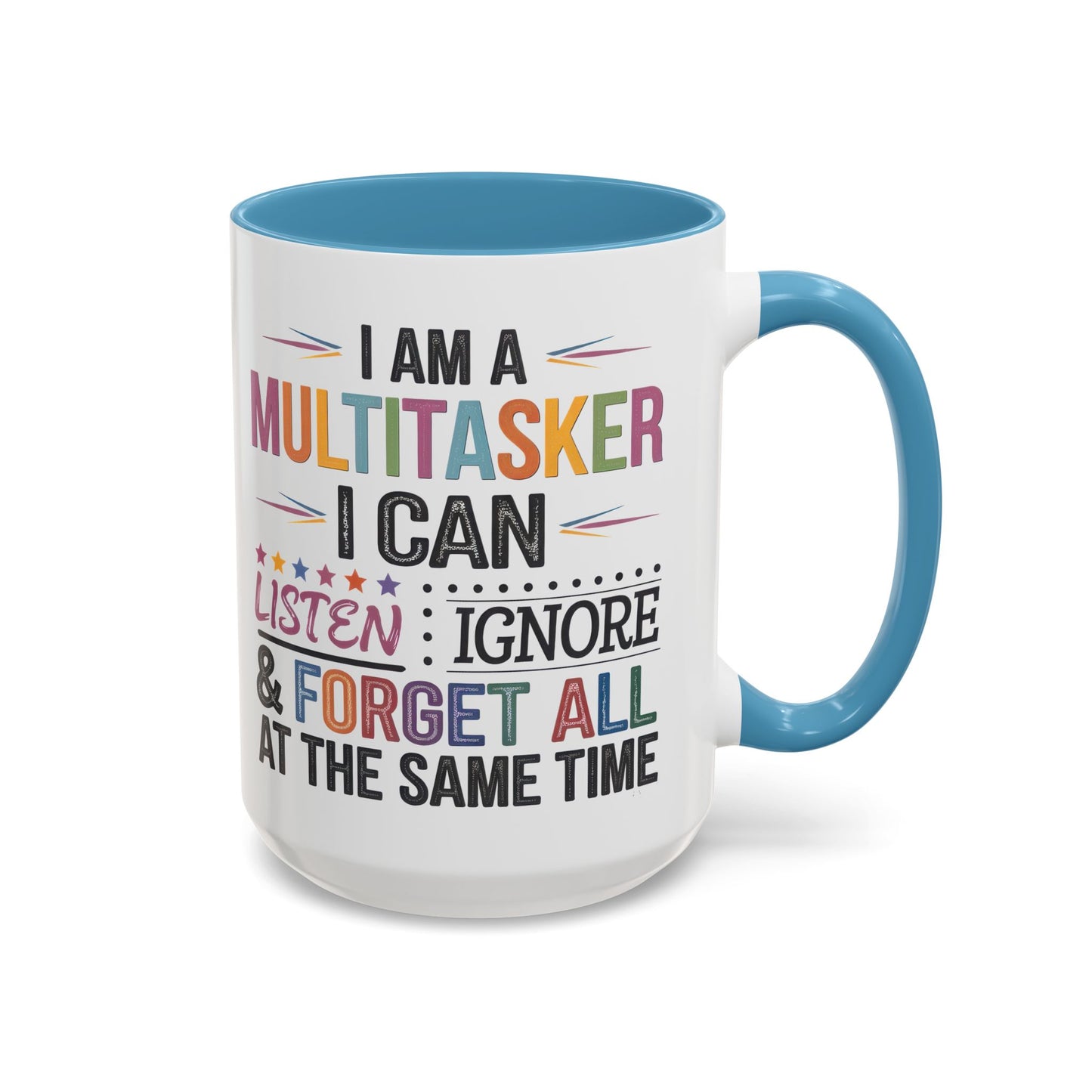 Multitasker Coffee 15oz Mug - Fun Accent Mug for Busy Beverages