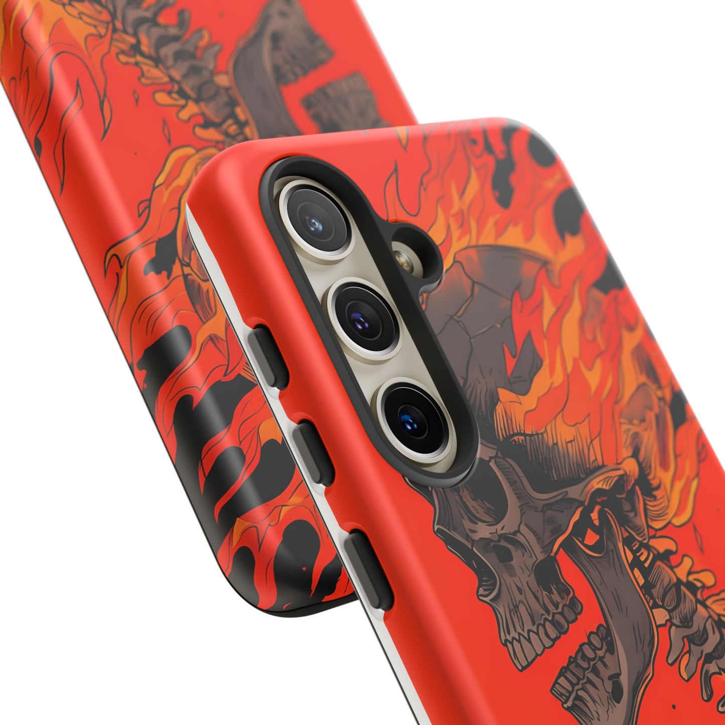 Flaming Skeleton Phone Case - Tough & Stylish Protection