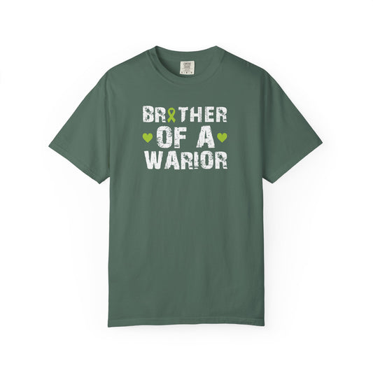 Brother of a Warrior T-Shirt, Garment-Dyed Tee, Support Cancer Awareness, Unisex Shirt, Gift for Brothers, Comfortable Everyday Wear