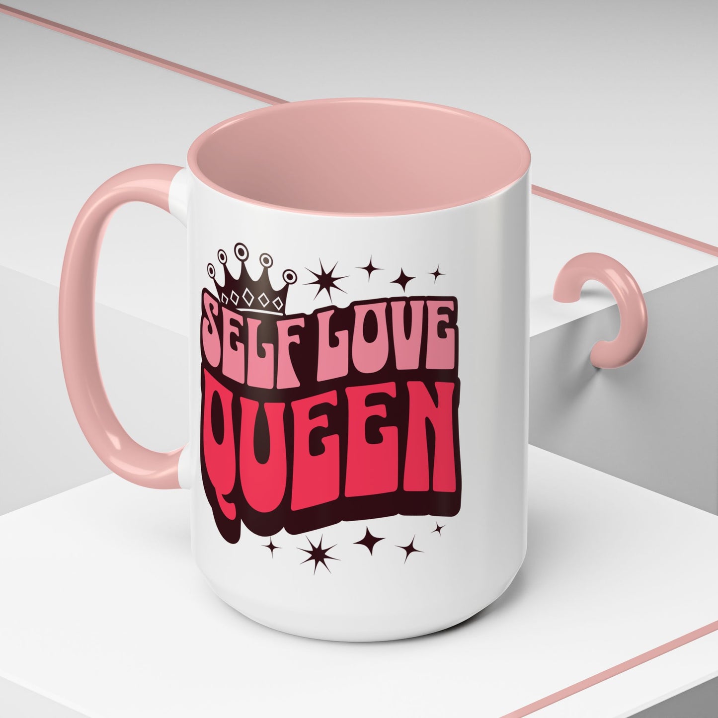 Self Love Queen Accent Coffee Mug - Empowering 15oz