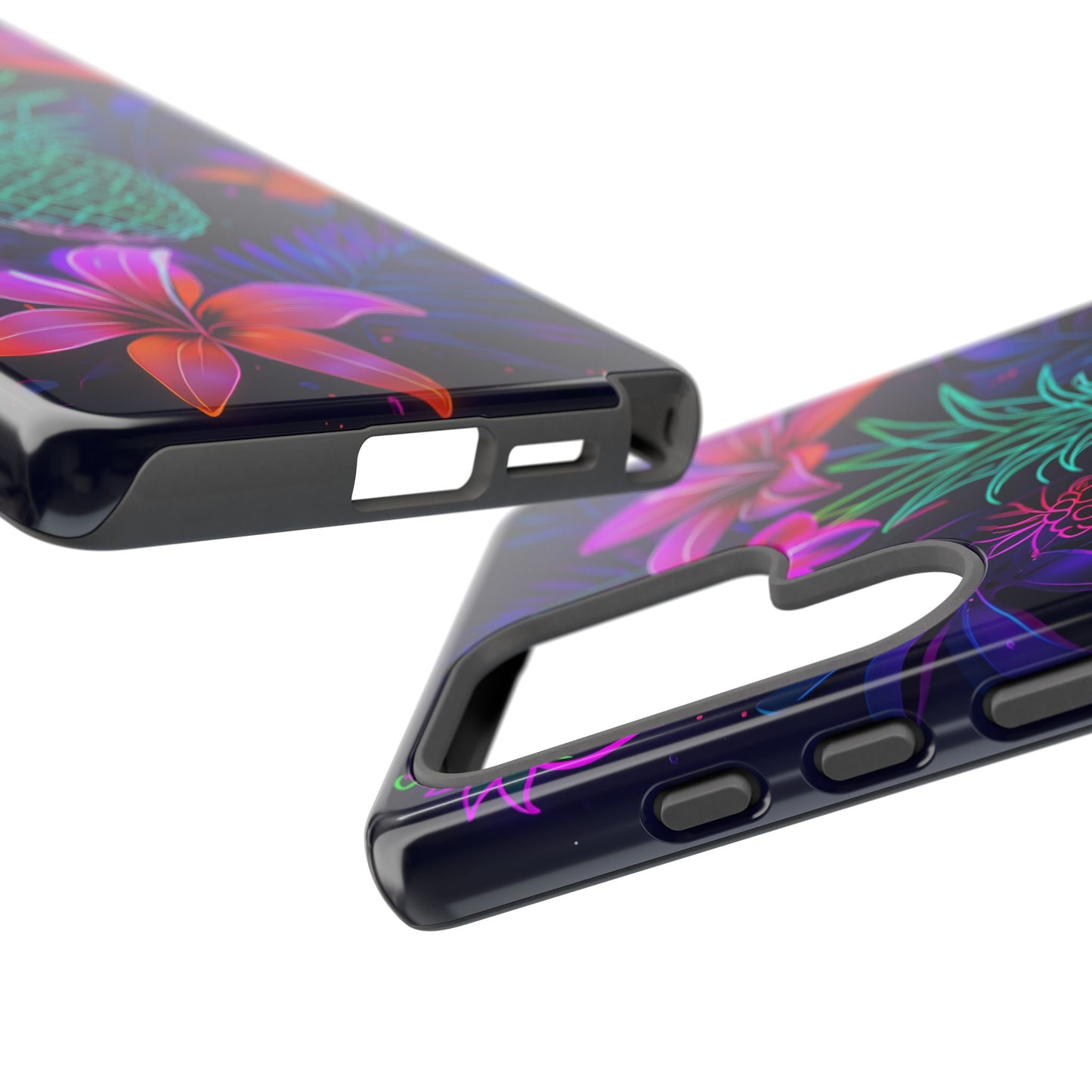 Tough Cases - Tropical Neon Floral iPhone Case
