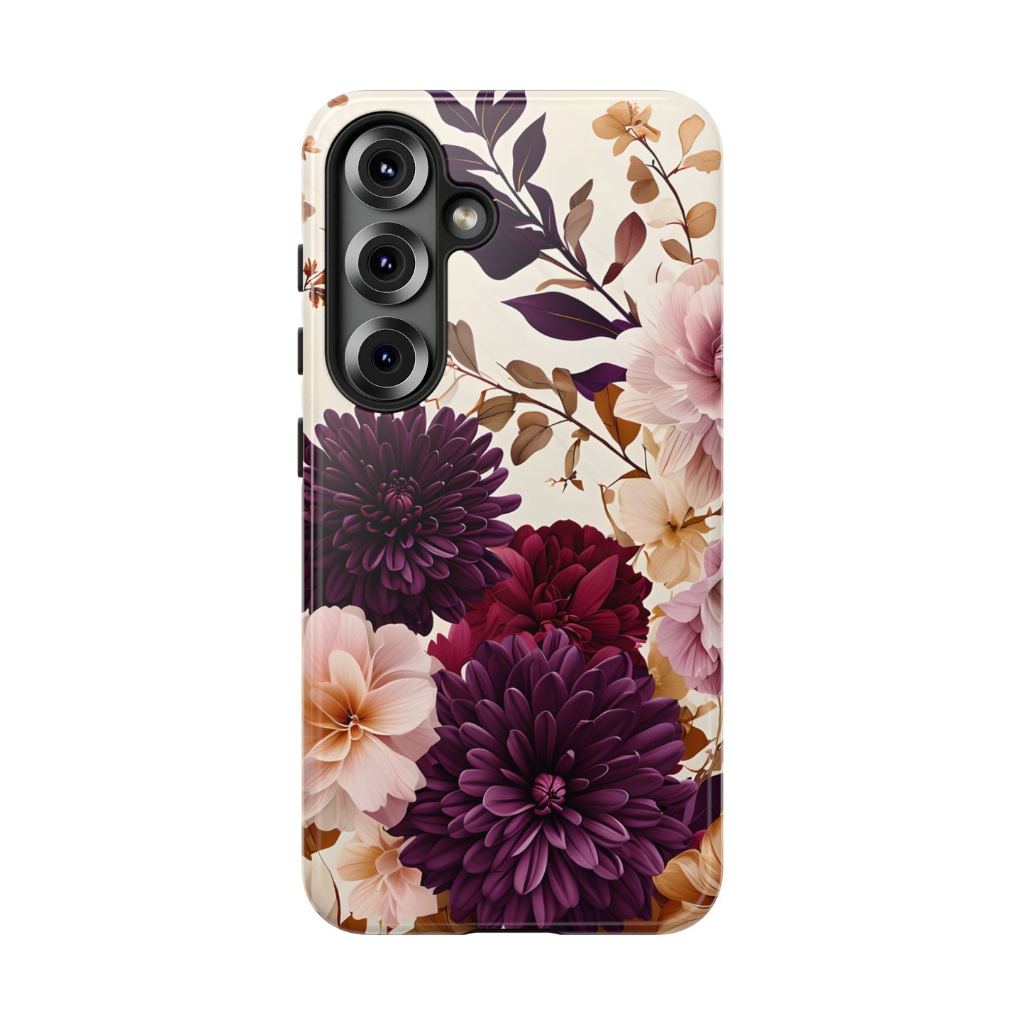 Floral Tough Phone Case - Elegant Design for iPhones & Androids