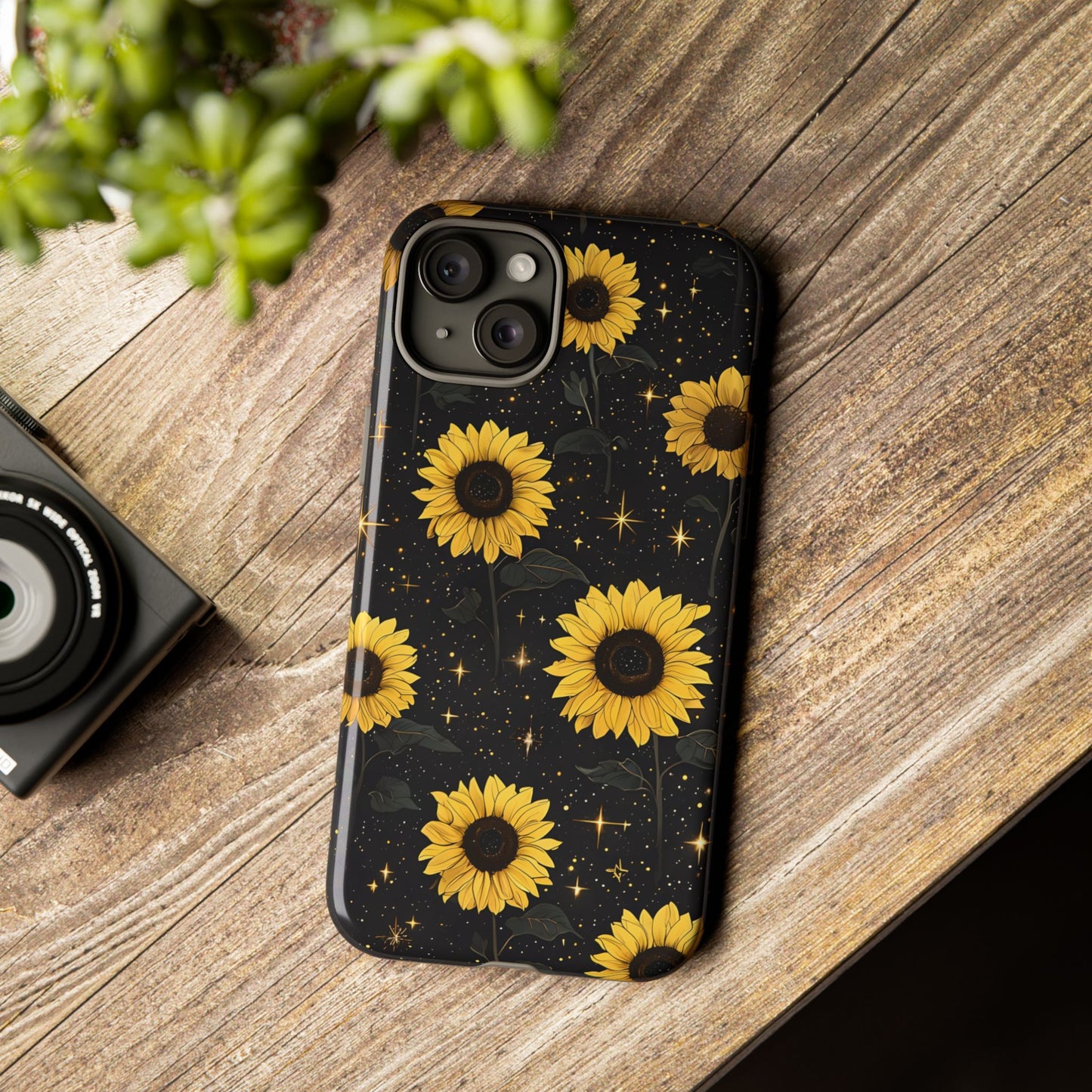 Sunflower Galaxy Tough Case - Durable Phone Cover with Floral Design