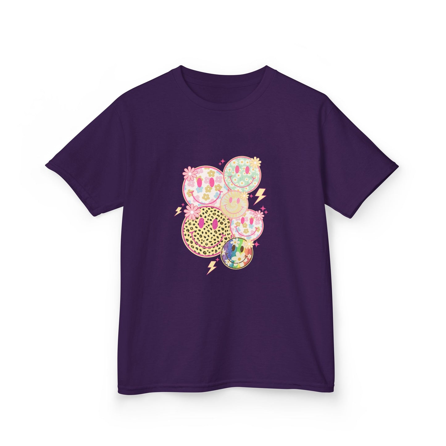 Kids Smiley Face Tee - Fun & Colorful Heavy Cotton™ Shirt