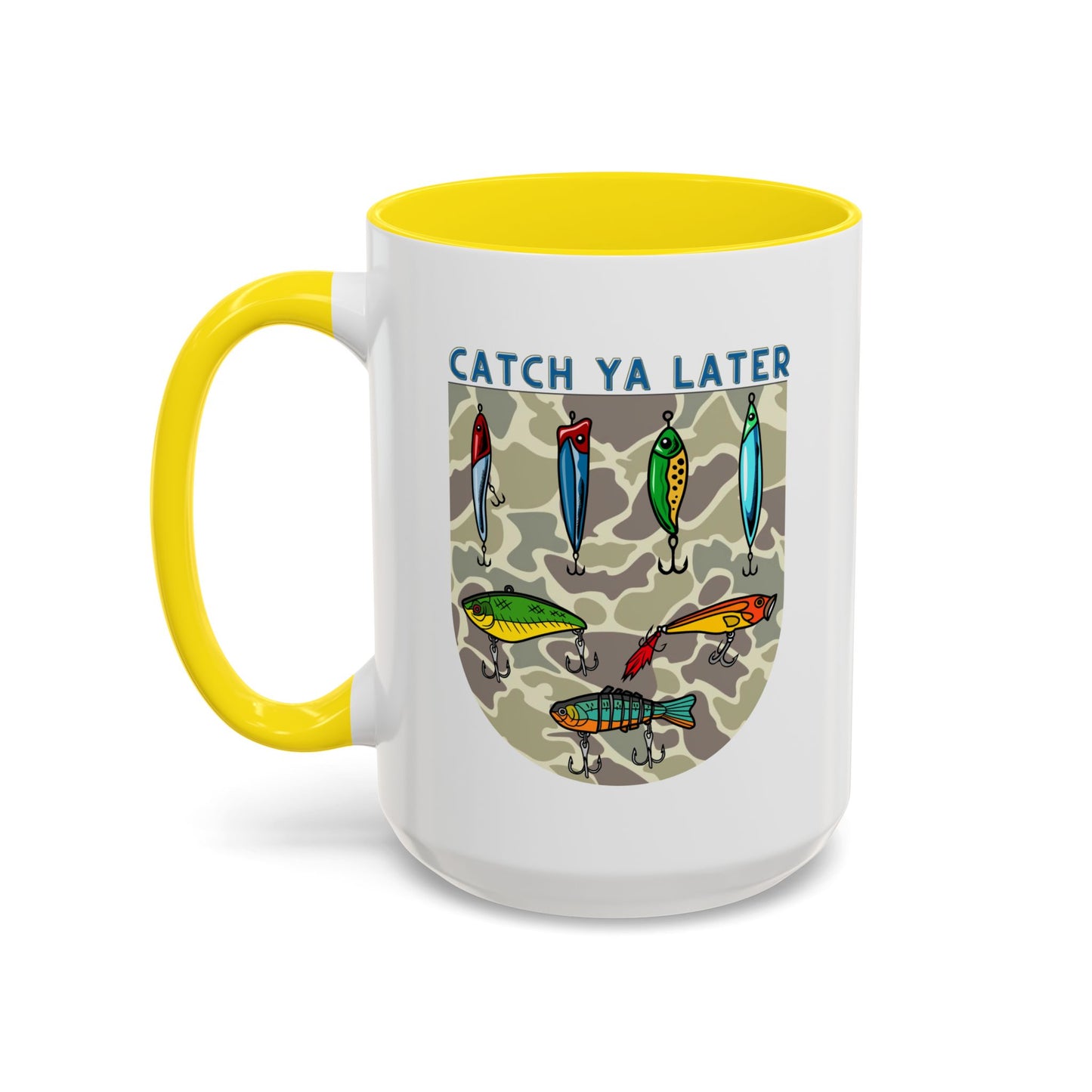 Catch Ya Later Fishing 15oz Mug - Fun Accent Coffee Mug for Anglers