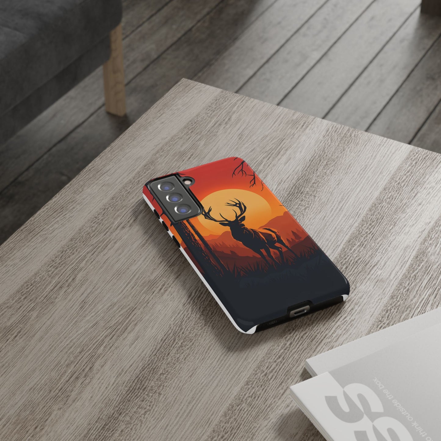 Wildlife Phone Case - Stag and Sunset Design for Nature Lovers