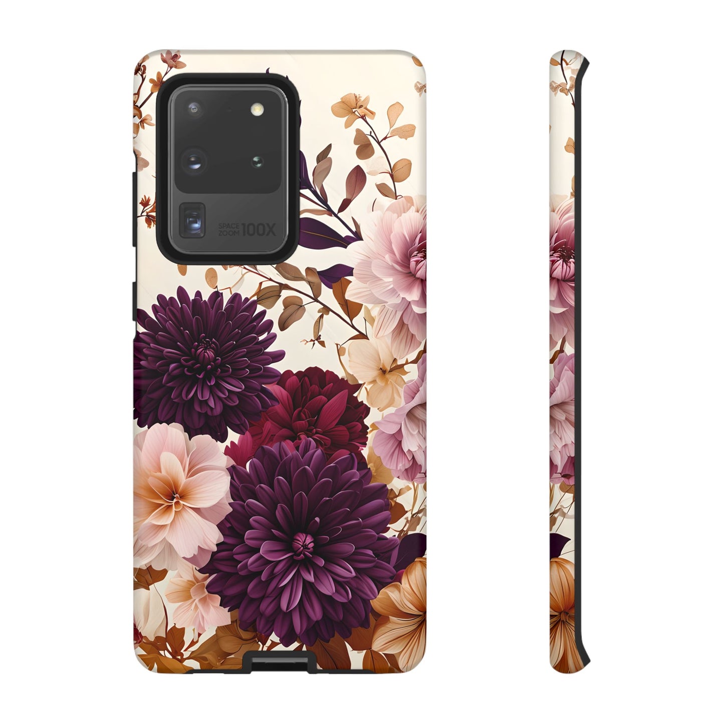 Floral Tough Phone Case - Elegant Design for iPhones & Androids