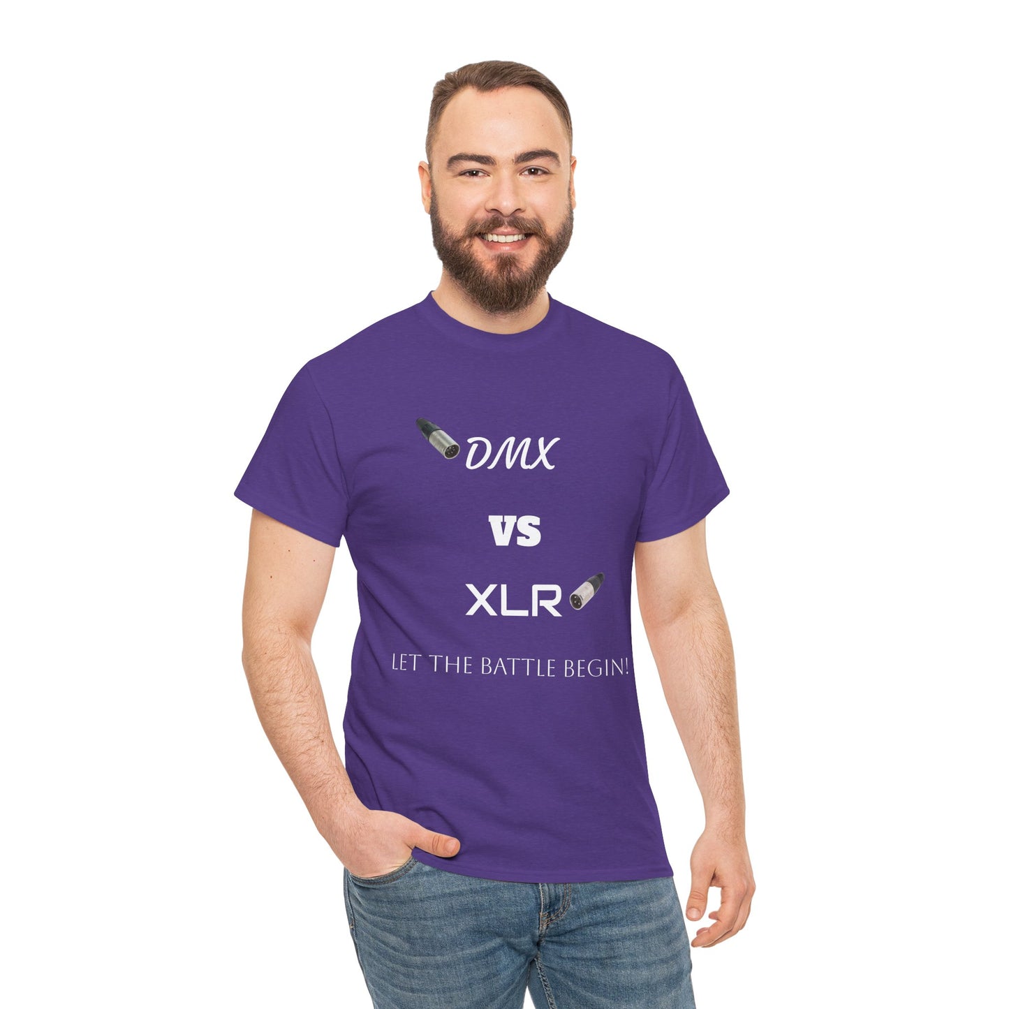 DMX vs XLR Battle Graphic Unisex Heavy Cotton Tee
