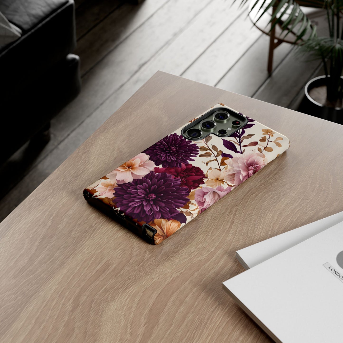 Floral Tough Phone Case - Elegant Design for iPhones & Androids