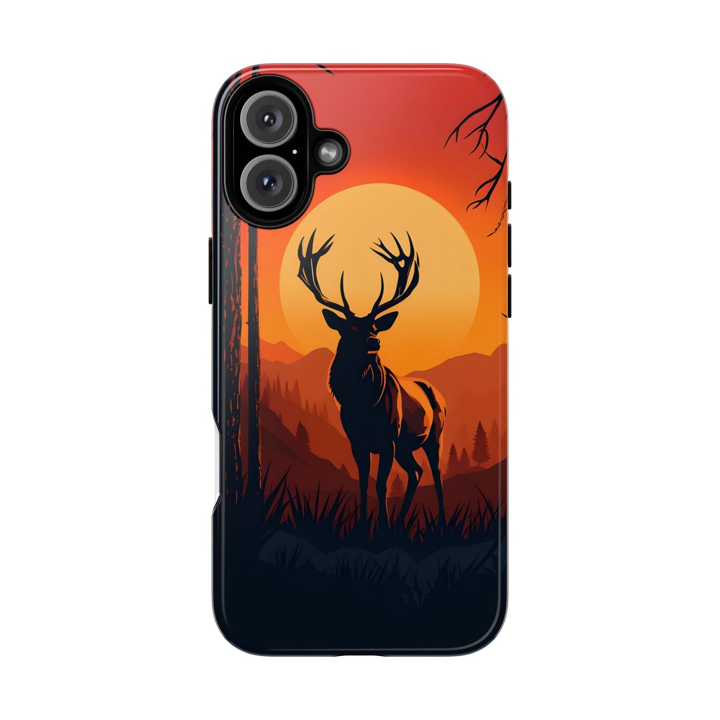 Wildlife Phone Case - Stag and Sunset Design for Nature Lovers