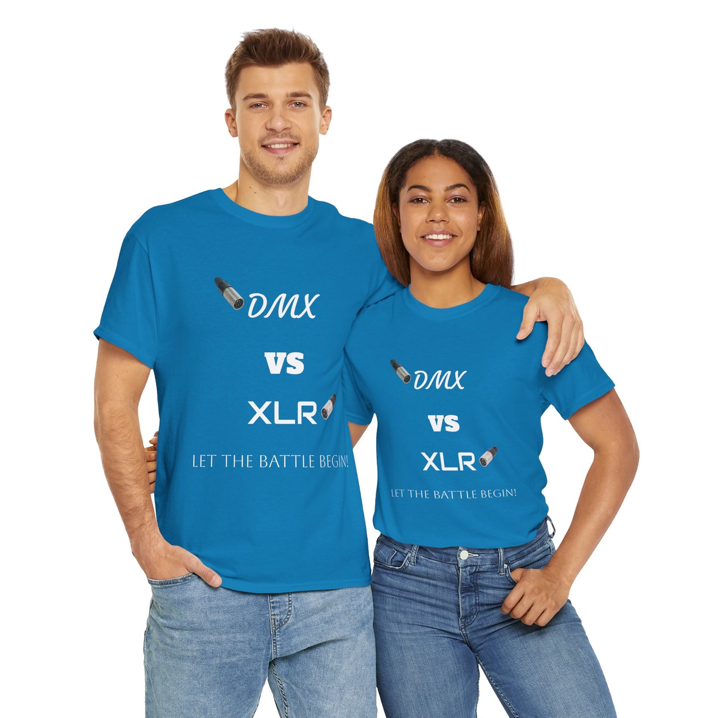 DMX vs XLR Battle Graphic Unisex Heavy Cotton Tee