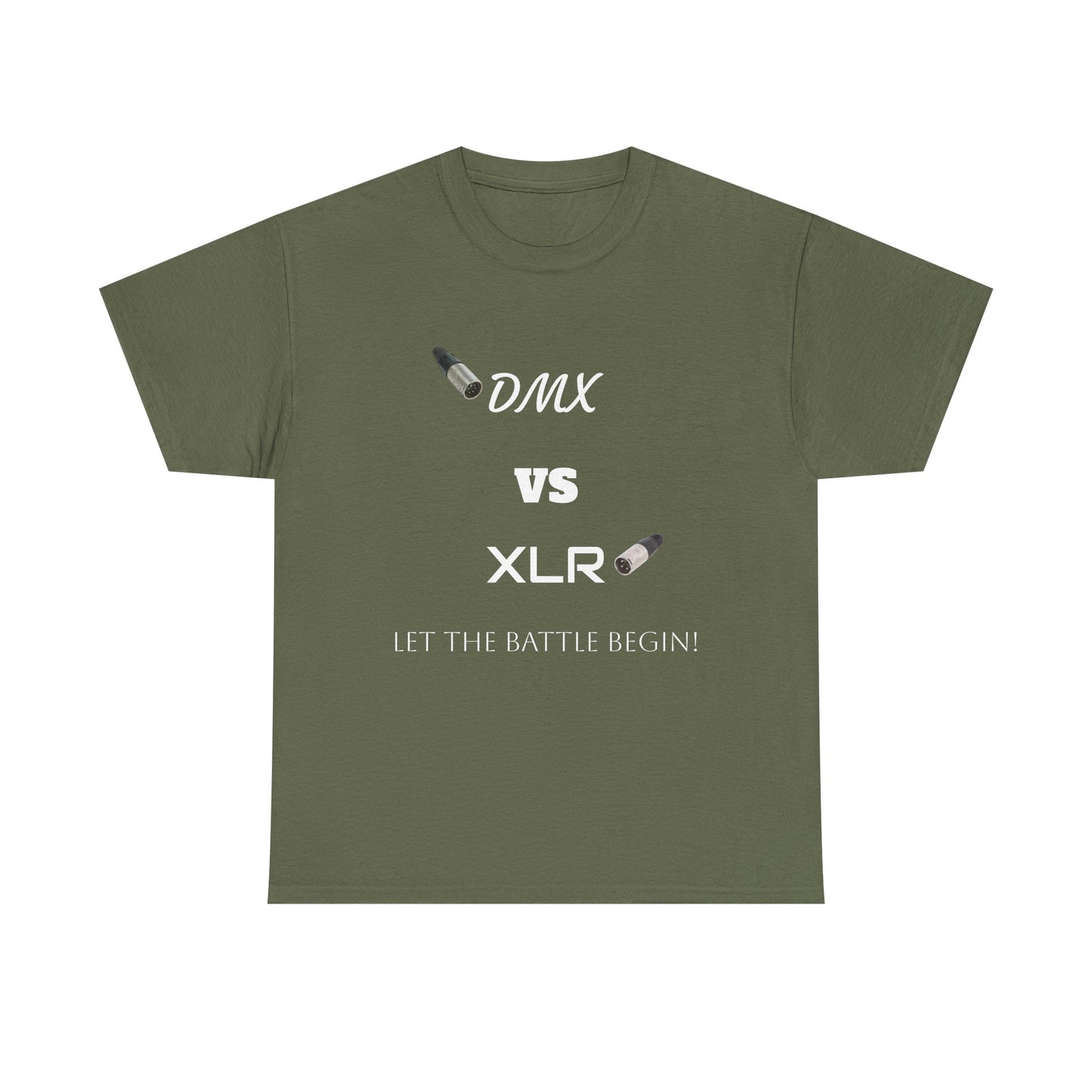 DMX vs XLR Battle Graphic Unisex Heavy Cotton Tee