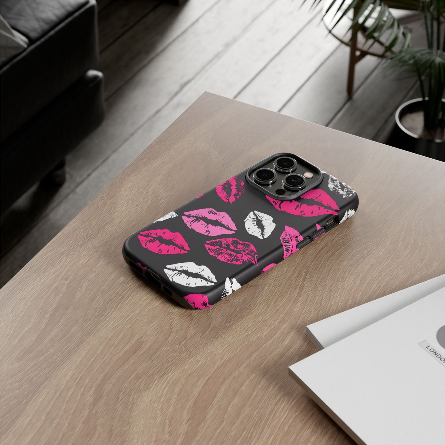 Lips Print iPhone Case - Stylish Tough Phone Cover