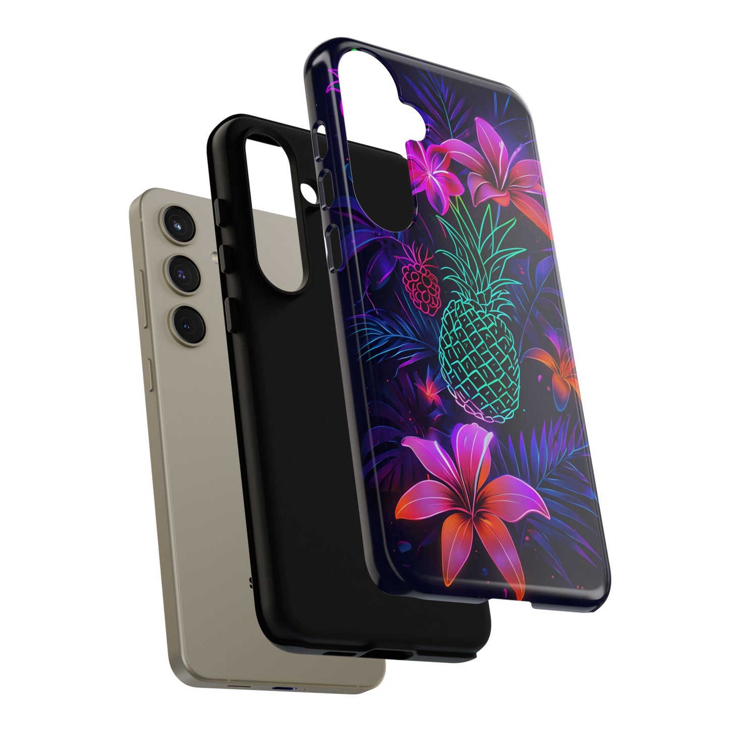 Tough Cases - Tropical Neon Floral iPhone Case