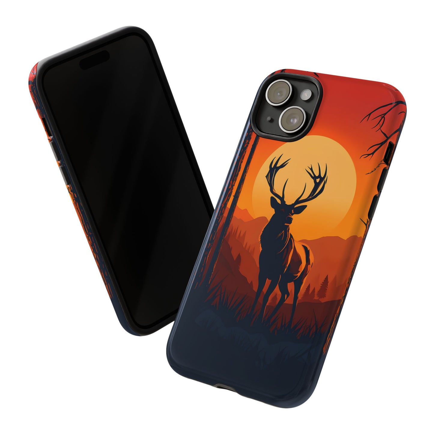 Wildlife Phone Case - Stag and Sunset Design for Nature Lovers