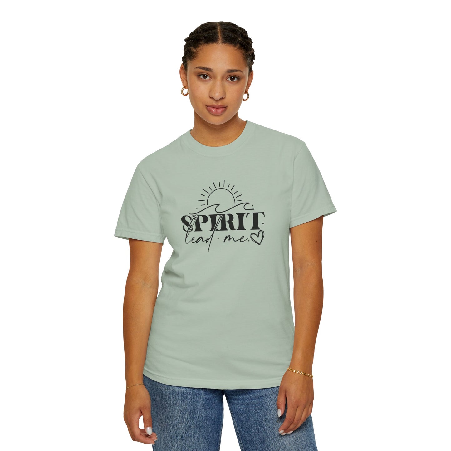 Inspirational Unisex Garment-Dyed T-Shirt - 'Spirit Lead Me' & 'Where My Trust Is'