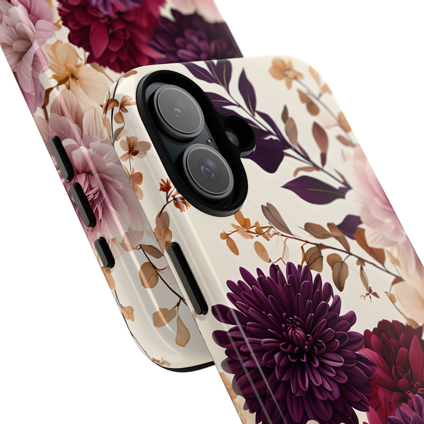 Floral Tough Phone Case - Elegant Design for iPhones & Androids