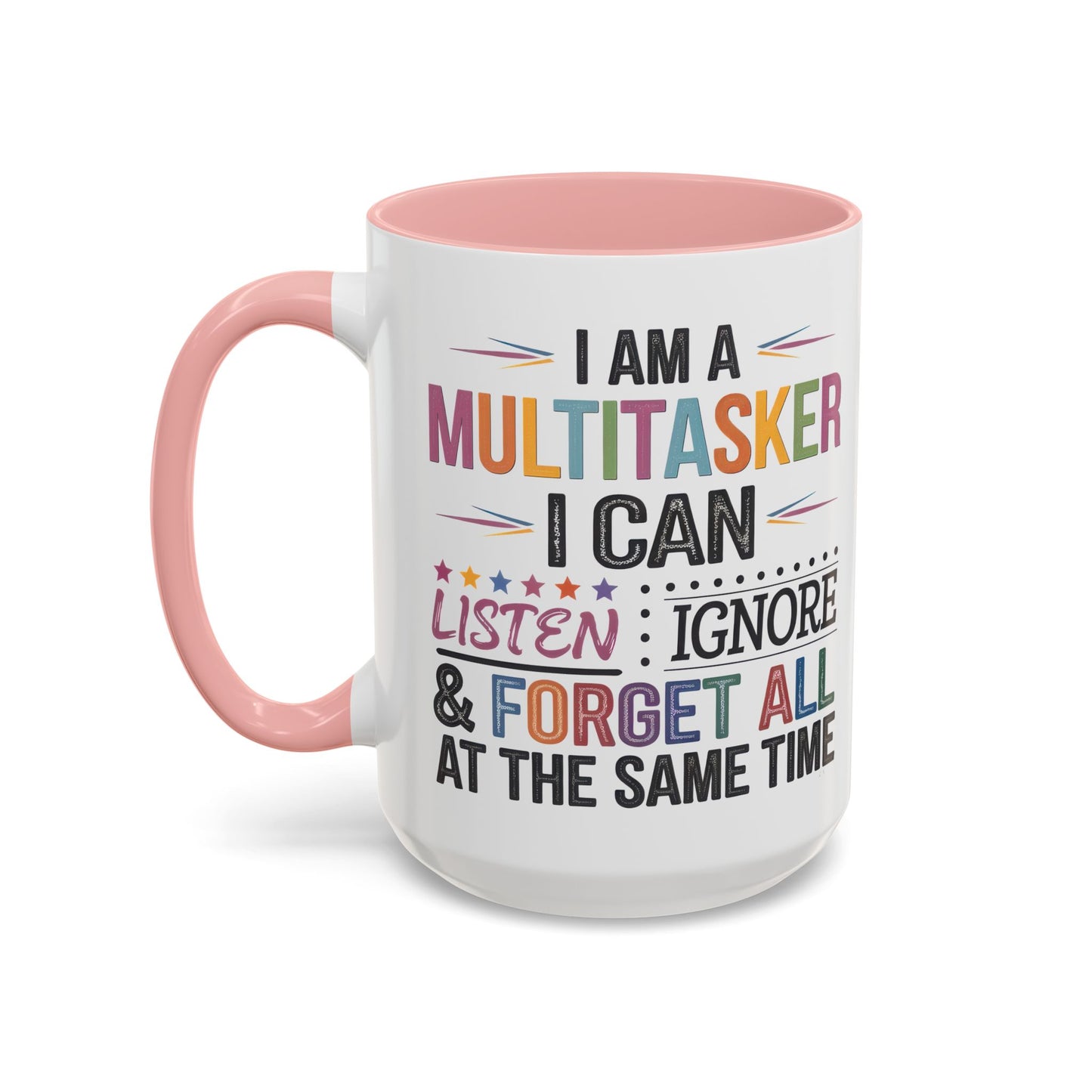 Multitasker Coffee 15oz Mug - Fun Accent Mug for Busy Beverages
