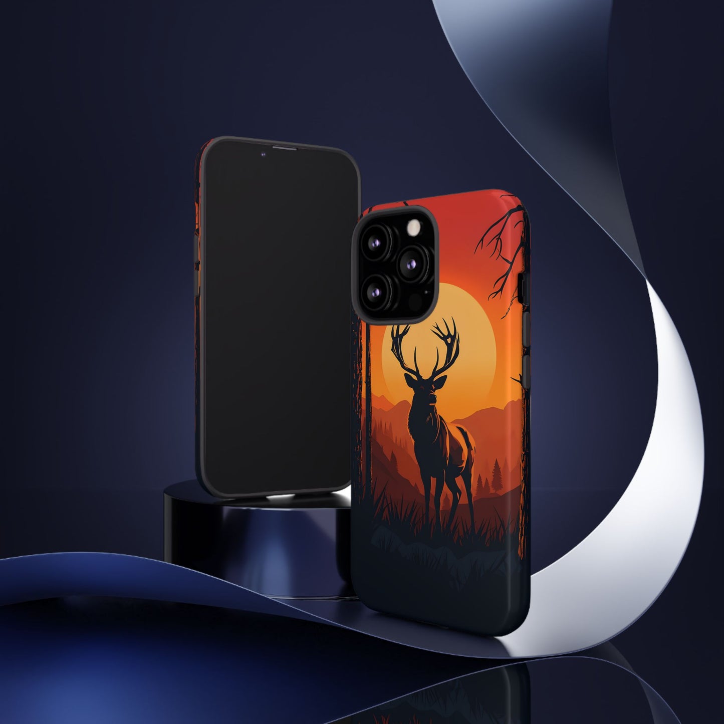 Wildlife Phone Case - Stag and Sunset Design for Nature Lovers