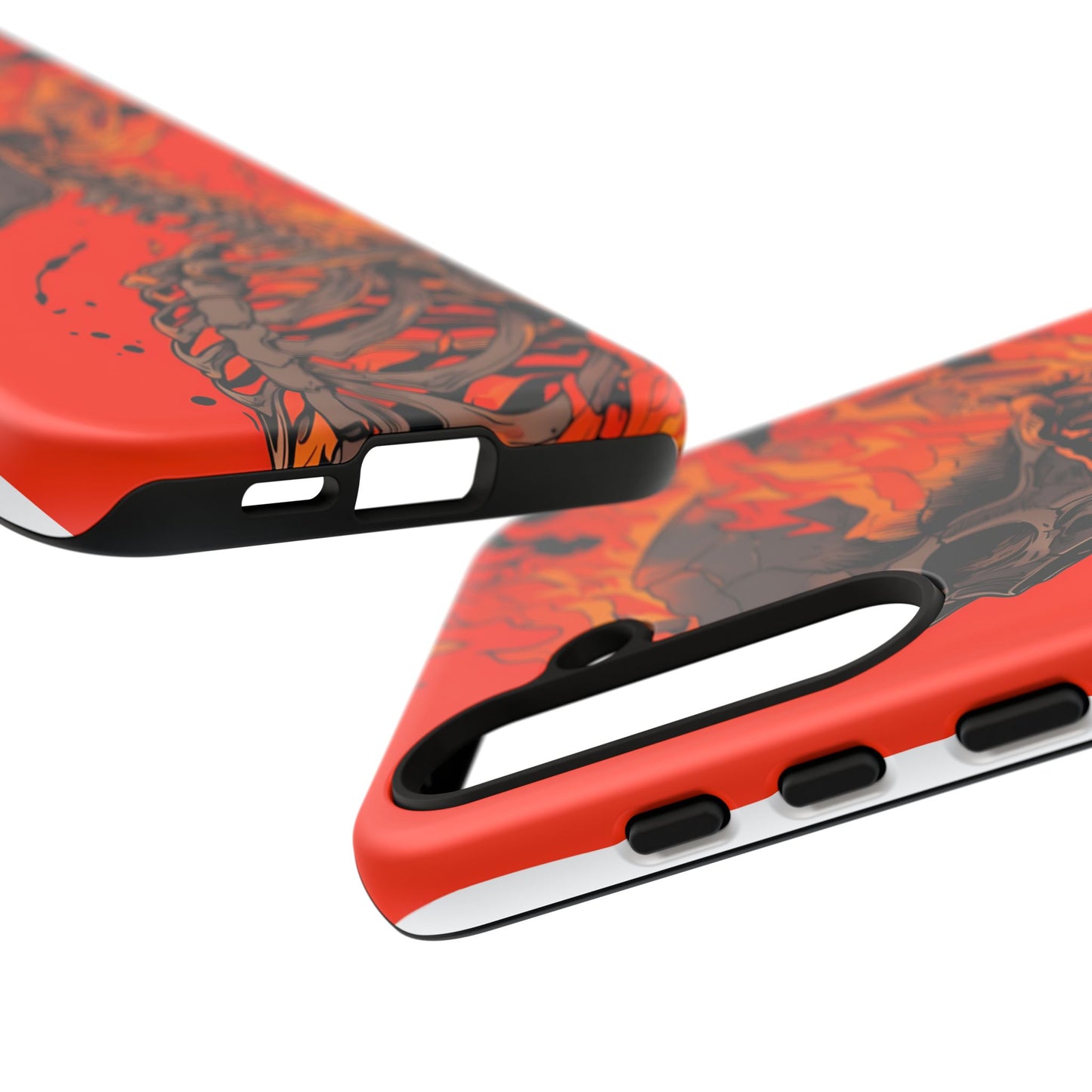 Flaming Skeleton Phone Case - Tough & Stylish Protection