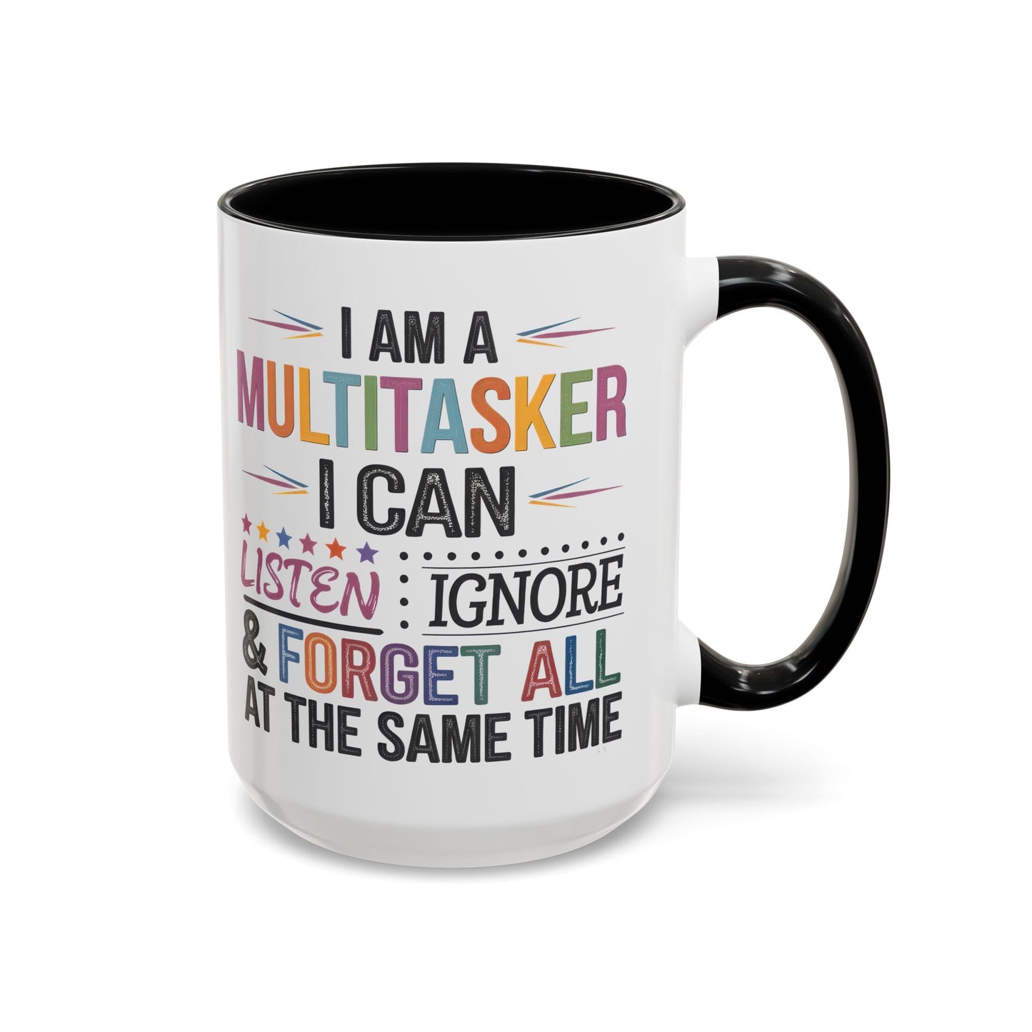 Multitasker Coffee 15oz Mug - Fun Accent Mug for Busy Beverages