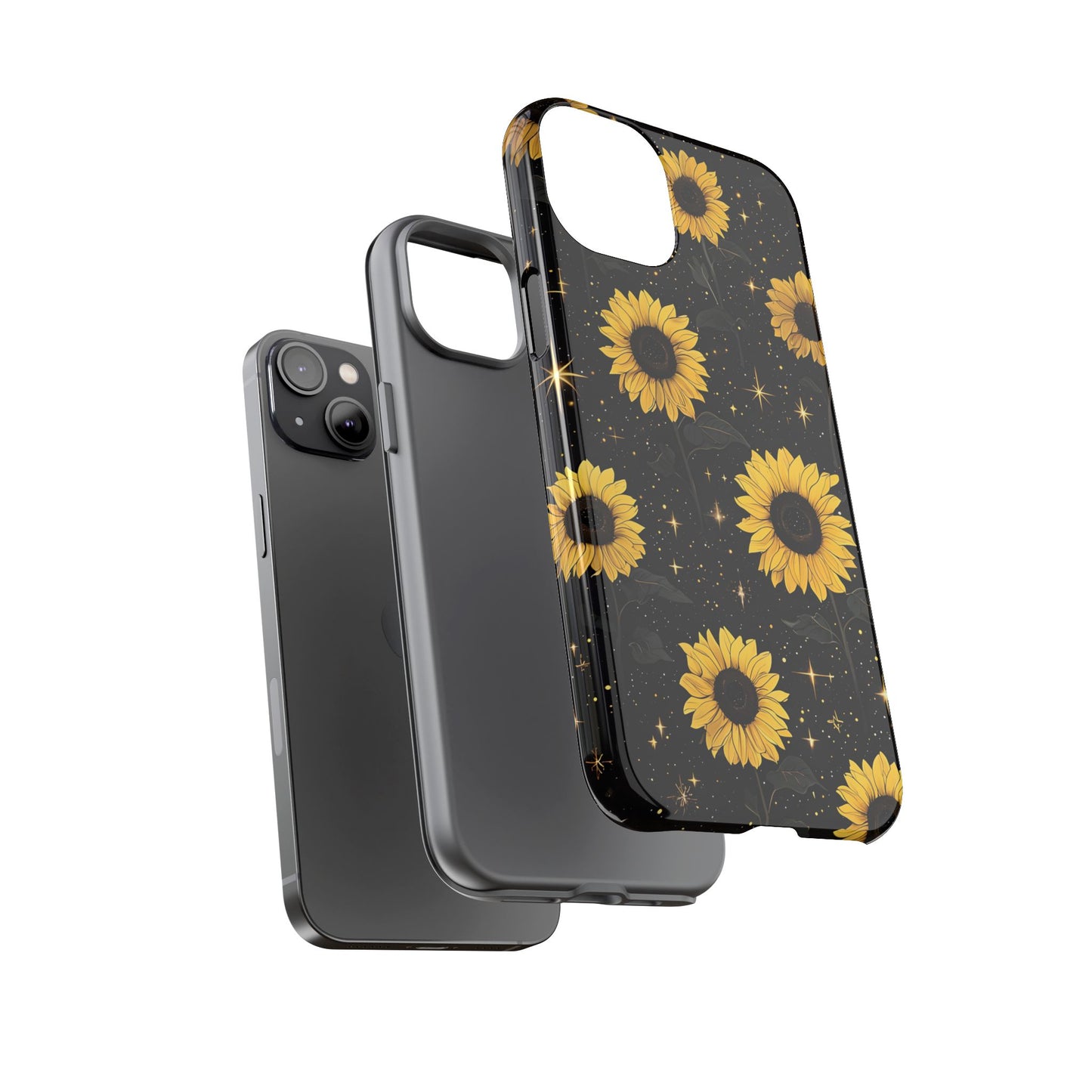 Sunflower Galaxy Tough Case - Durable Phone Cover with Floral Design