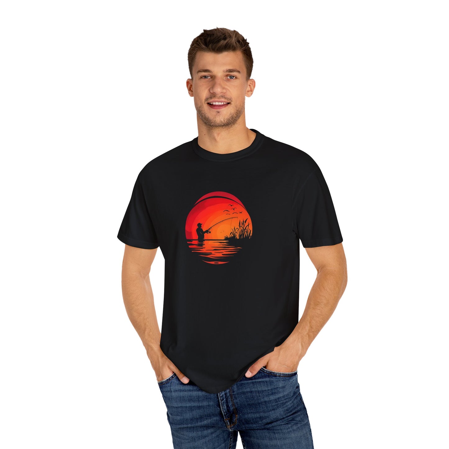 Sunset Fishing Unisex T-Shirt – Perfect for Outdoor Lovers
