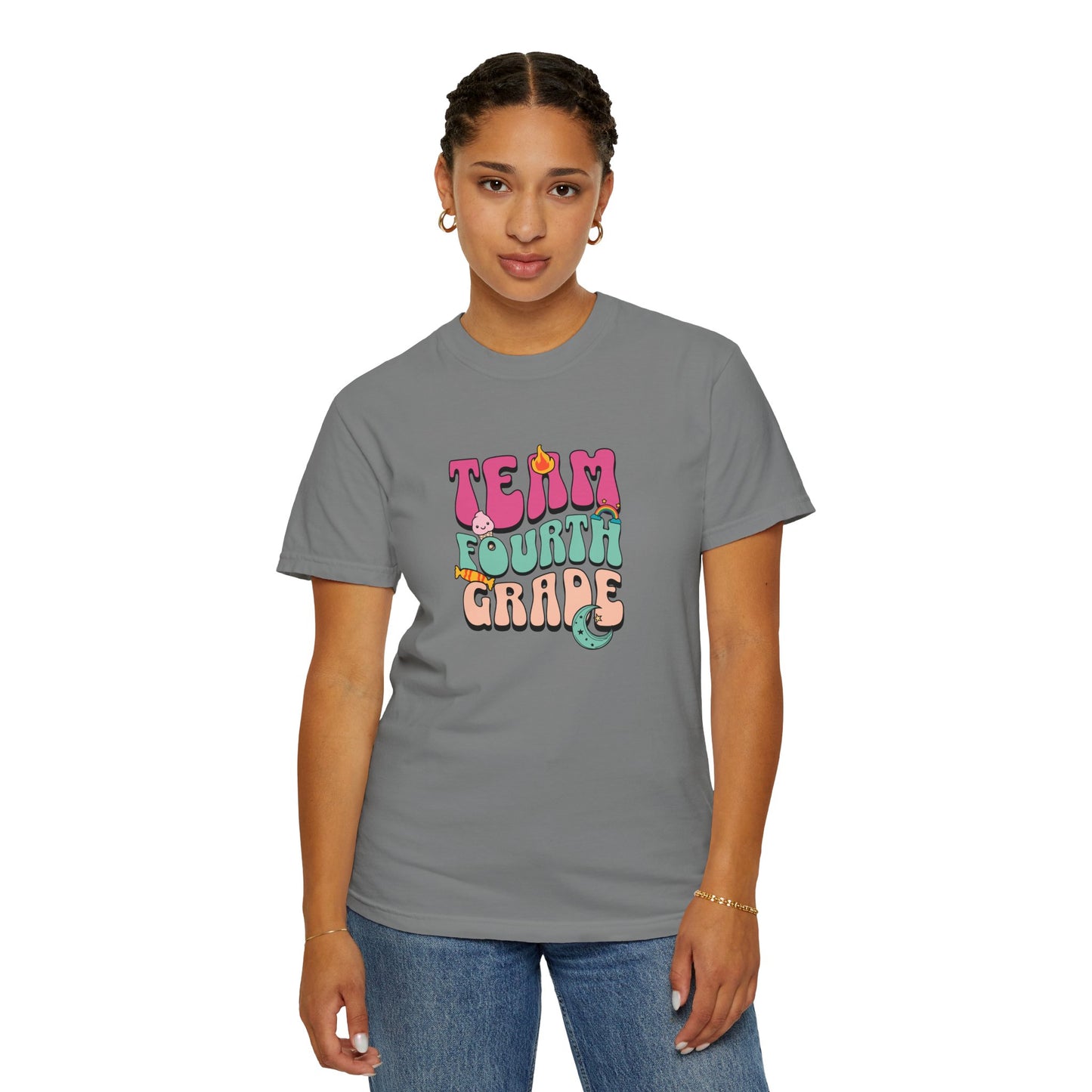 PERSONALIZED! Team Fourth Grade T-Shirt | Unisex Garment-Dyed Tee for Kids