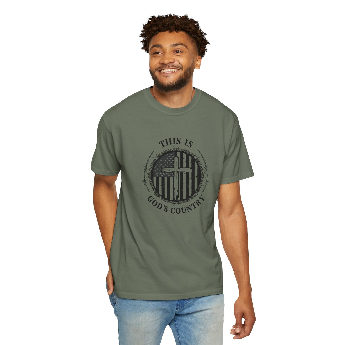 Unisex God’s Country Graphic T-Shirt - Patriotic Design