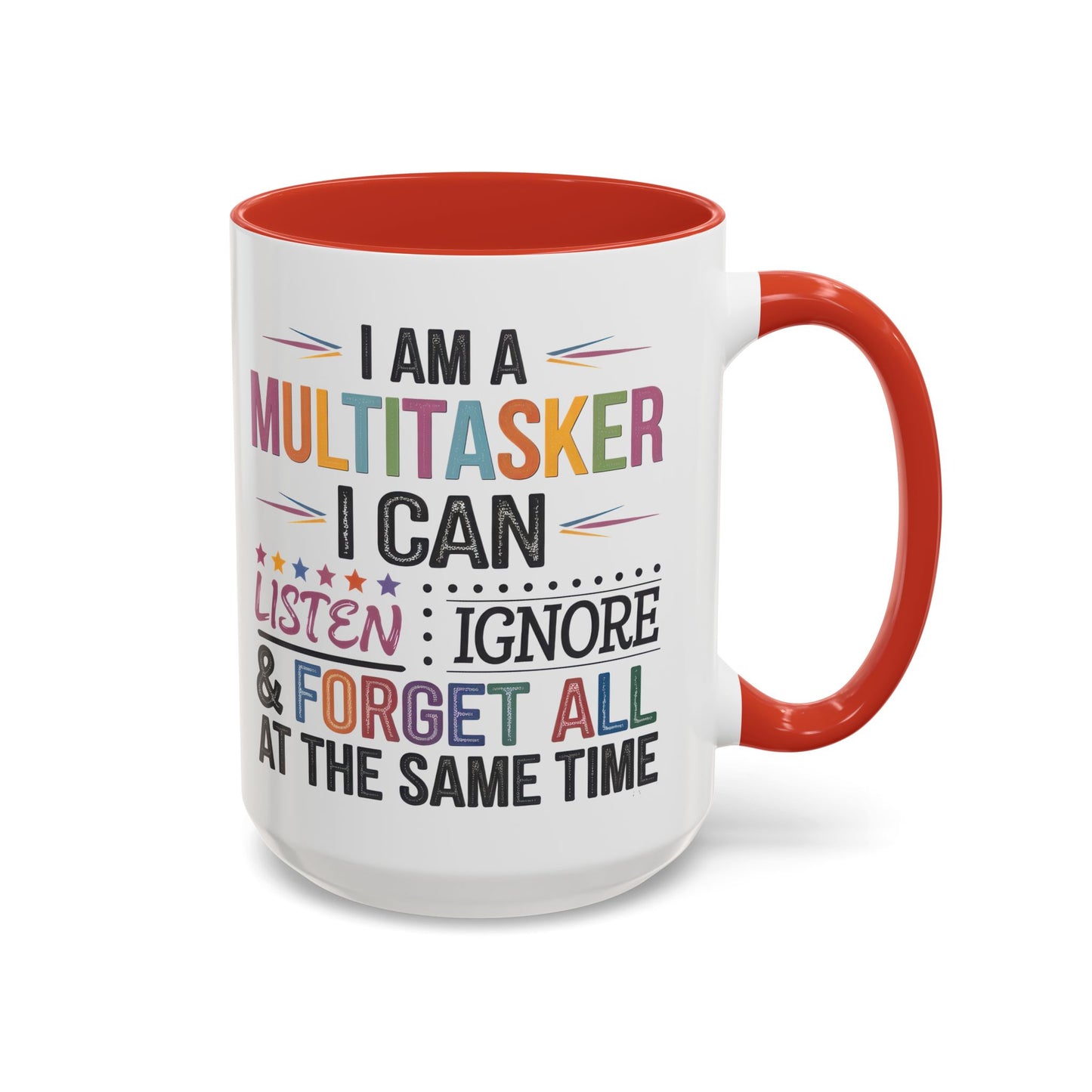 Multitasker Coffee 15oz Mug - Fun Accent Mug for Busy Beverages