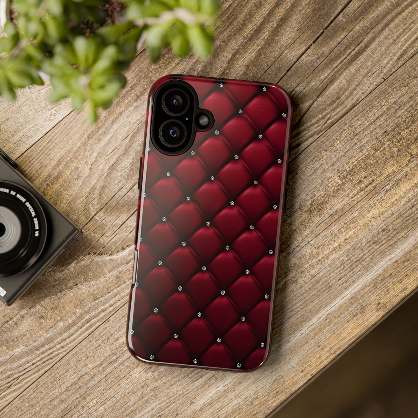 Luxurious Red Leather Phone Case – Stylish Protection for Your Device