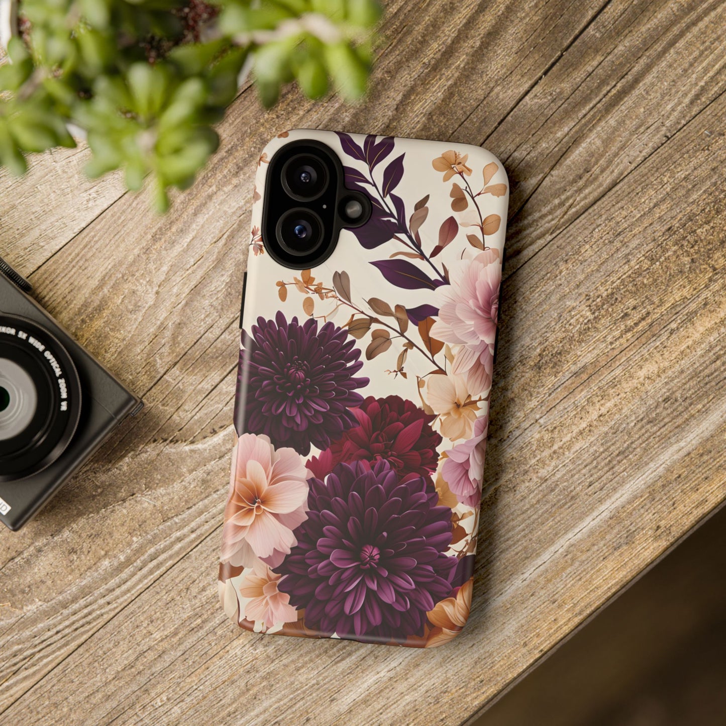 Floral Tough Phone Case - Elegant Design for iPhones & Androids