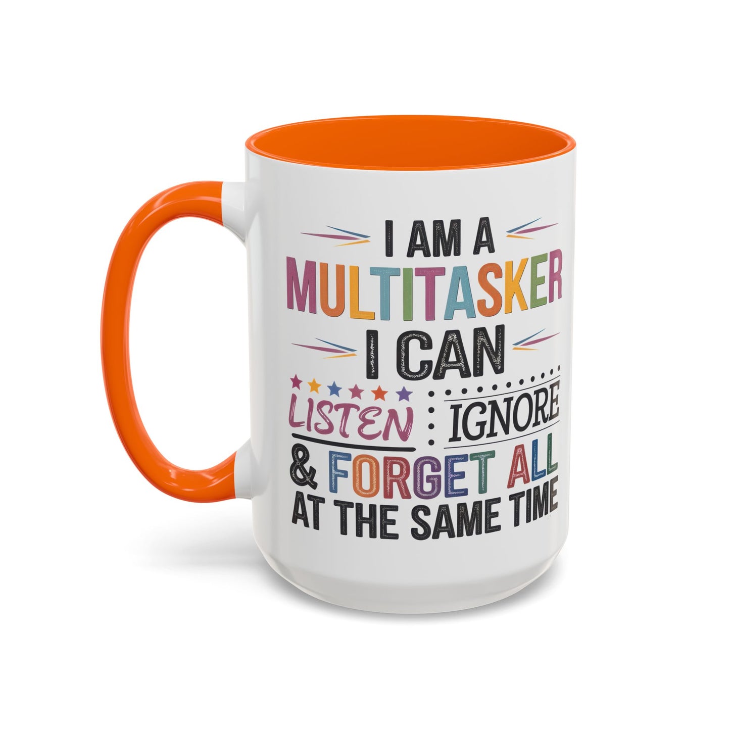 Multitasker Coffee 15oz Mug - Fun Accent Mug for Busy Beverages