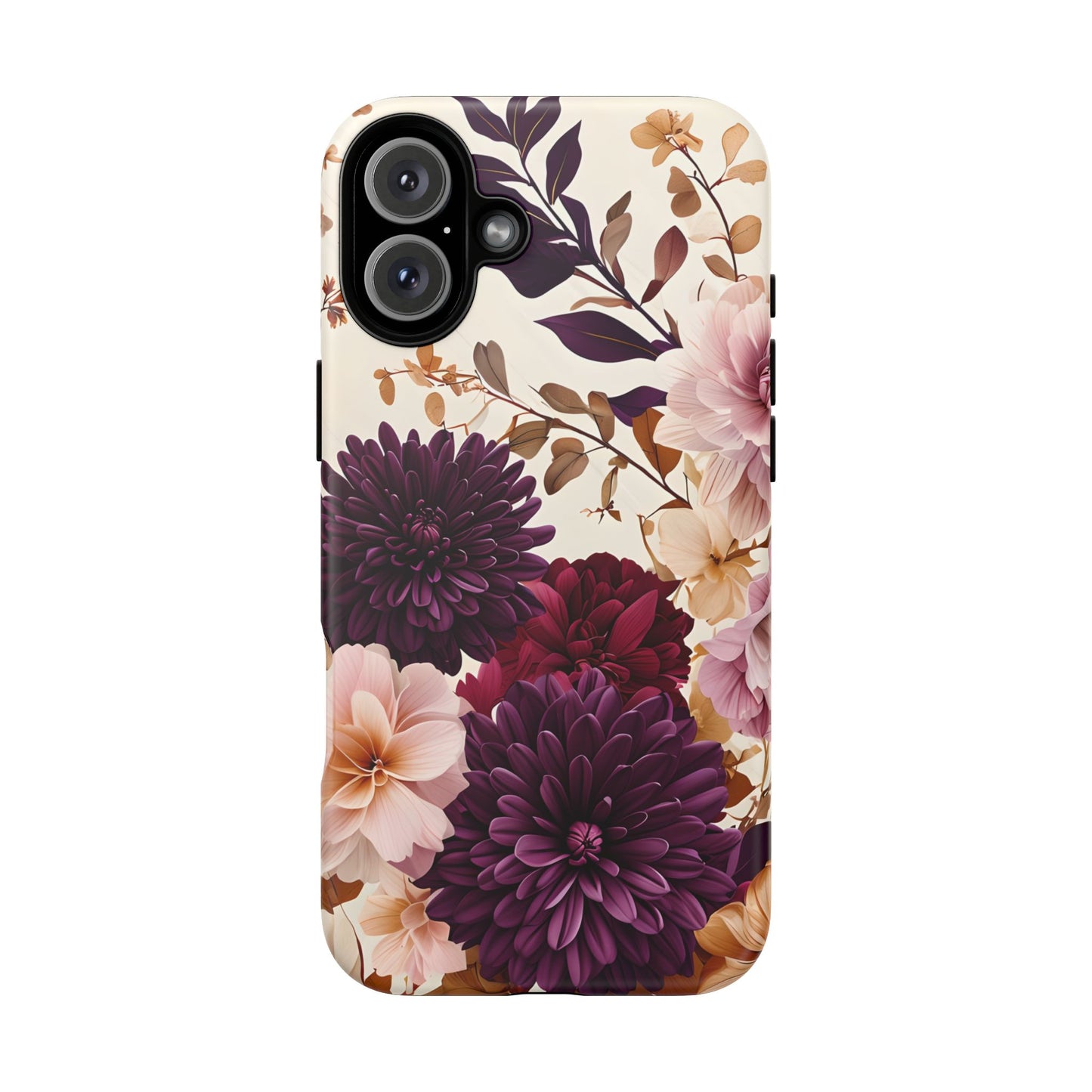 Floral Tough Phone Case - Elegant Design for iPhones & Androids