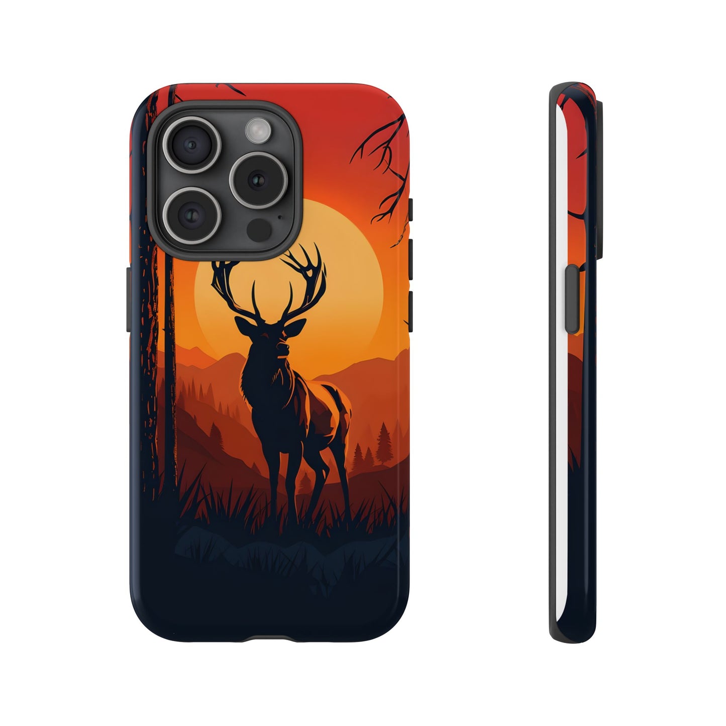 Wildlife Phone Case - Stag and Sunset Design for Nature Lovers