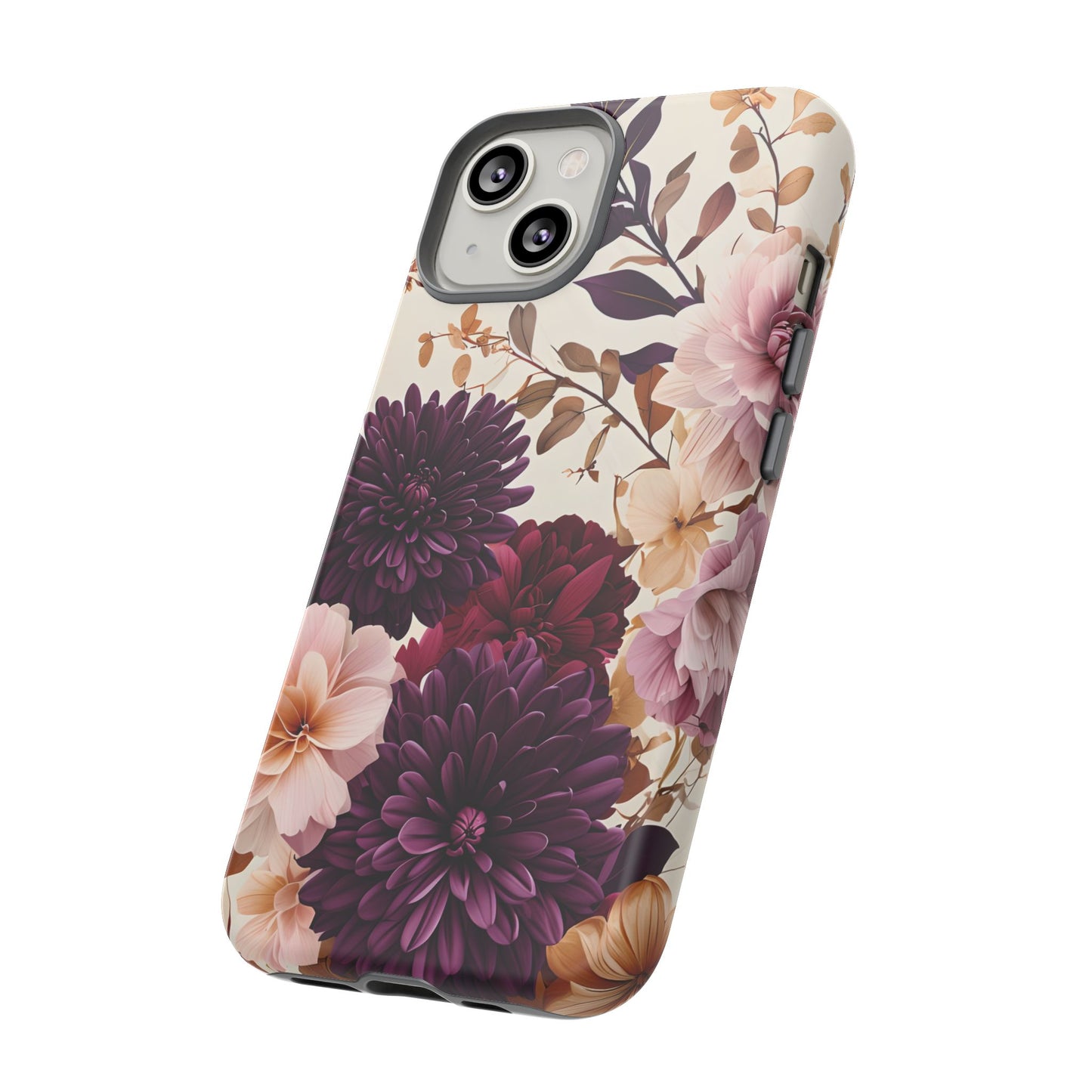 Floral Tough Phone Case - Elegant Design for iPhones & Androids