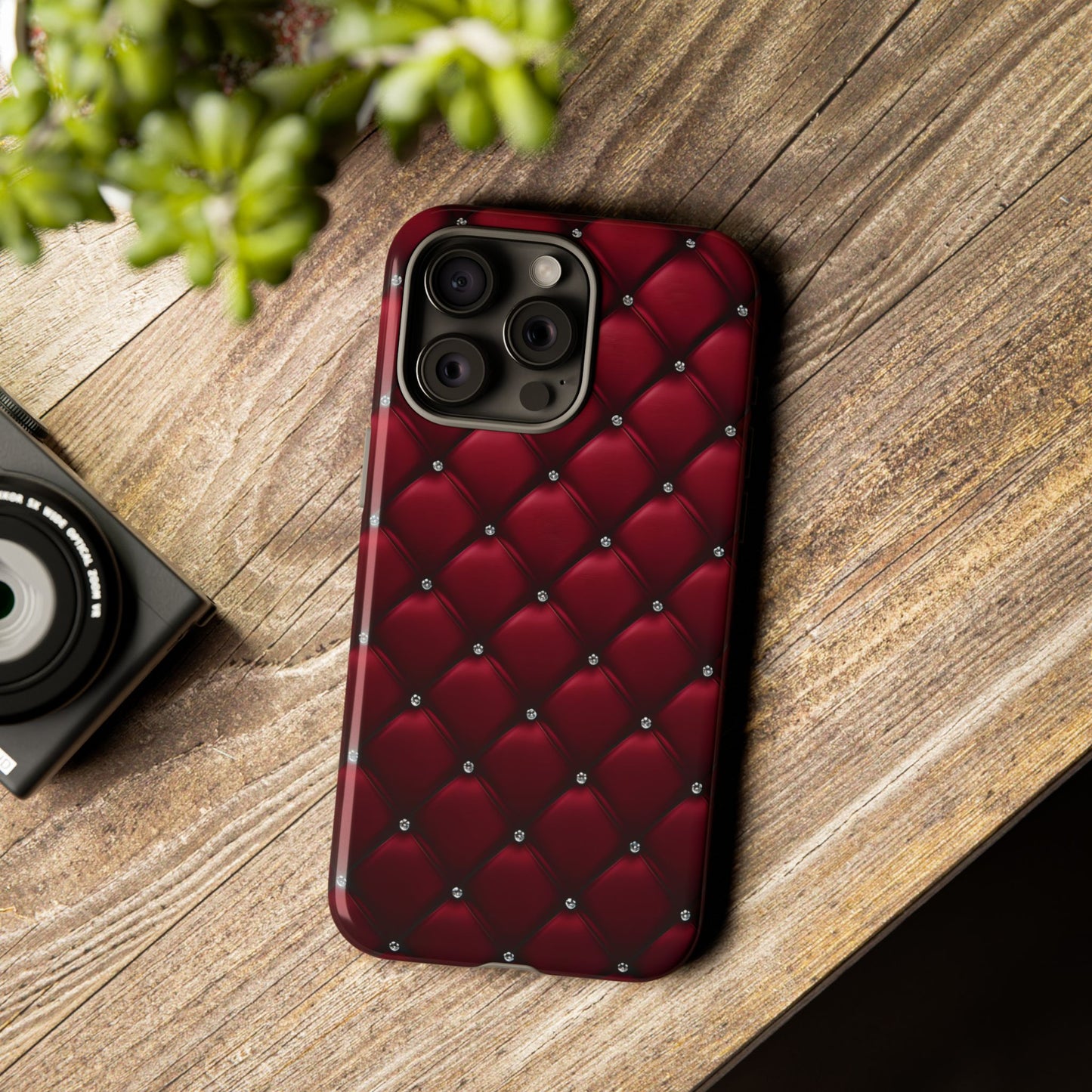 Luxurious Red Leather Phone Case – Stylish Protection for Your Device